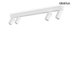 ceiling luminaire PROFILO 4 flames GU10 IP20, white dimmable