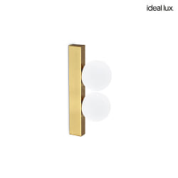 wall luminaire PING PONG IP20, brushed brass 