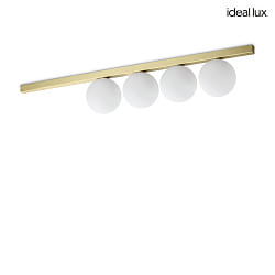 ceiling luminaire BINOMIO 3 flames G9 IP20, brushed brass dimmable