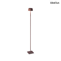 battery floor lamp PURE IP54, coffee brown dimmable