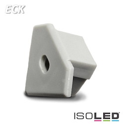 Zubehr fr Profil ECK10 - Endkappe, Silber, mit Kabeldurchfhrung