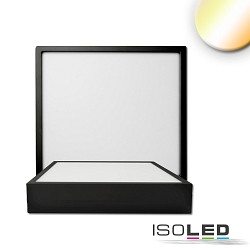 LED Deckenleuchte PRO, eckig, 170mm, 15W, ColorSwitch 2700|3000|4000K, IP20, dimmbar, schwarz