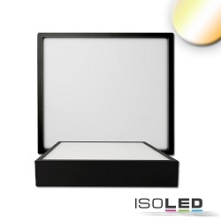 LED Deckenleuchte PRO, eckig, 225mm, 24W, ColorSwitch 2700|3000|4000K, IP20, dimmbar, schwarz