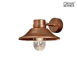 outdoor wall luminaire VEGA with shade E27 IP54, copper dimmable