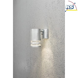 Outdoor wall spot MODENA DOWN, with opening for lateral light component, GU10 max. 35W, galvanised steel / clear acrylic glass
