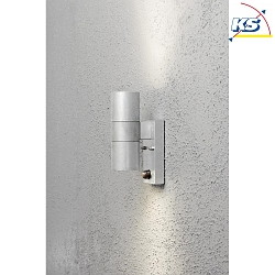 Outdoor wall luminaire MODENA UP/DOWN with motion detector, 2x GU10 max. 35W, galvanised steel / clear glass