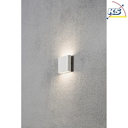 HighPower LED outdoor wall luminaire CHIERI SLIM, Up/Down, 2x3W 3000K 450lm, white aluminium / opal acrylic glass