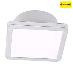 ceiling luminaire AQUA UNO square, CCT Switch, switchable GX53 IP44, silver leaf 