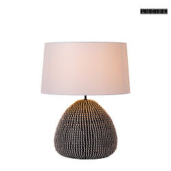 table lamp MADUKA E27 IP20, black, white dimmable