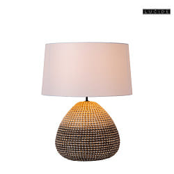 table lamp MADUKA E27 IP20, beige, natural colour dimmable
