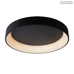 ceiling luminaire TALOWE LED round IP20, black, white dimmable