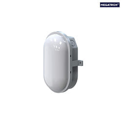 damp-proof luminaire ZELLA NEO oval, impact resistant, switchable, multipower IP54, grey 