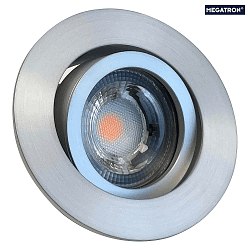 recessed luminaire DECOCLIC KOIN DIM round, swivelling, set of 1 IP20, brushed iron dimmable 7,6W 550lm 3000K 38 38 CRI > 97