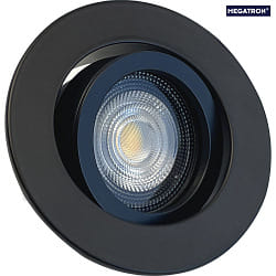 recessed luminaire DECOCLIC 68MM round, swivelling, Dim-To-Warm, set of 1 IP20, black dimmable 7