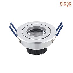 LED Downlight module ARGENT, 6W, 365lm, 3000K, 36, dimmable, brushed alu
