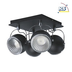 Ceiling luminaire BALL LED, 4-flame, GU10, black