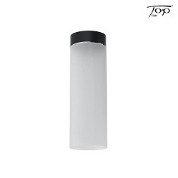 ceiling luminaire DELA BOX cylindrical, direct / indirect E27 IP20, black matt dimmable