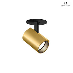 LED Recessed spot CENO 1.0, 3000K, CRi >90, rotatable/swivelling, dimmable, black gold