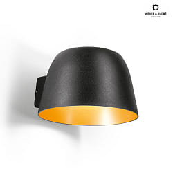 LED Outdoor Wall luminaire SWAM 1.1, IP65, 13W 2700K, CRi >90, dimmable, black gold