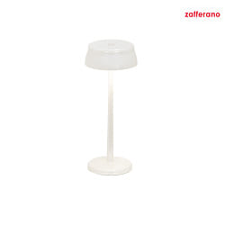 battery table lamp SISTER LIGHT IP65, glossy, pearl white dimmable