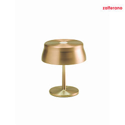 battery table lamp SISTER LIGHT MINI IP65, gold anodised dimmable
