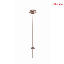 battery spike luminaire SISTER LIGHT IP65, copper, anodised dimmable