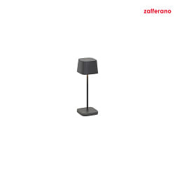 battery table lamp OFELIA MICRO IP65, dark grey dimmable