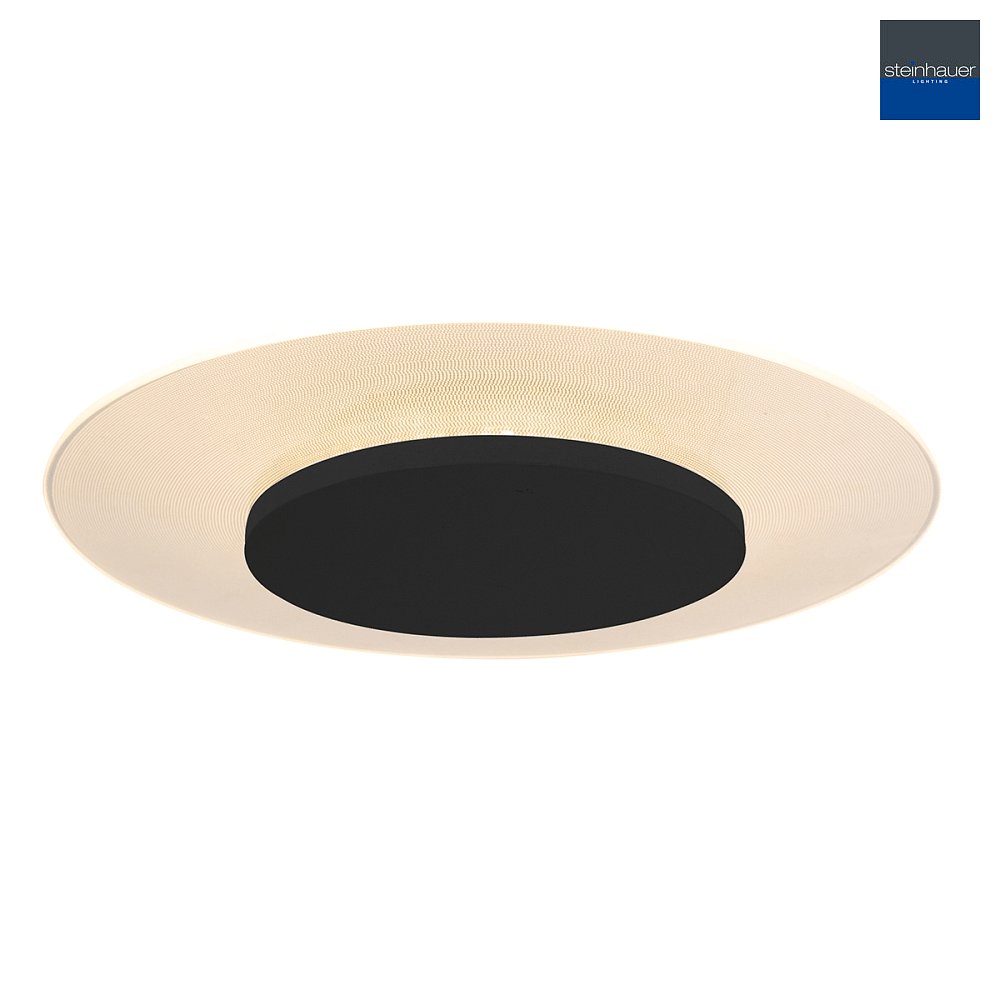 Ceiling Luminaire Lido Large Round Indirect Perforated Ip20 Black